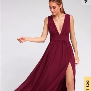 Lulu’s Heavenly Floor Length Bridesmaid Dress